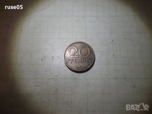Монета "20 PFENNIG - 1969 г."