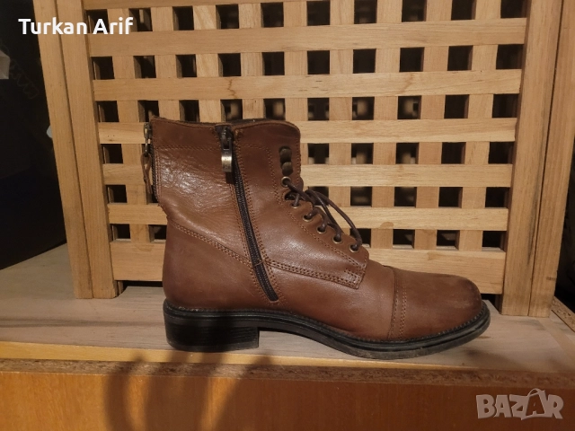 Дамски боти от естествена кожа , снимка 2 - Дамски боти - 52331426