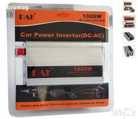 Инвертор за автомобил 12V - 220V - 1000W