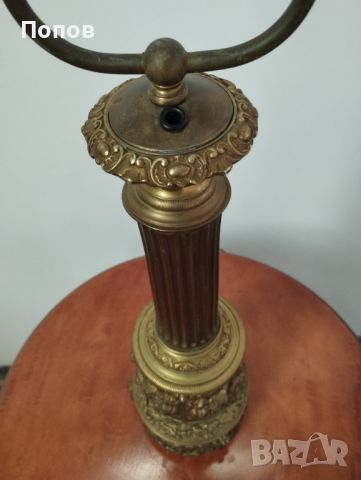 Френска месингова лампа, снимка 6 - Настолни лампи - 44847241