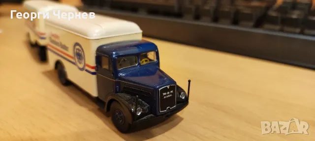 1:87 Brekina 7231 MAN F 8 Deutsche Marken-Butter Kofferzug 1/87, снимка 2 - Колекции - 49155471