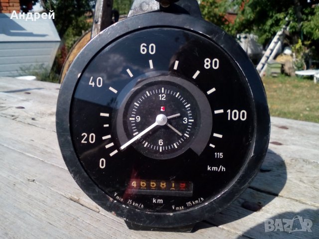 Стар автобусен Скоростомер,часовник,уред, снимка 2 - Антикварни и старинни предмети - 27033138