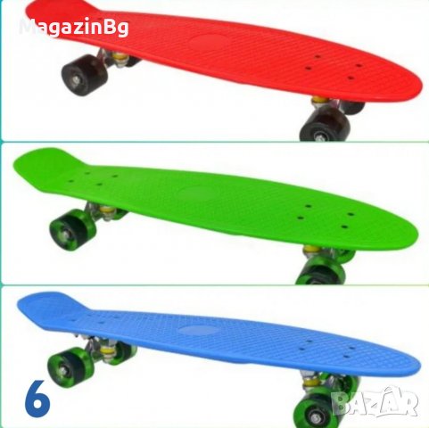 Скейтборд Penny board* LED Пениборд Светещи Колела * Пени Борд , снимка 12 - Скейтборд, ховърборд, уейвборд - 38697773