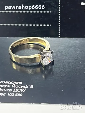 Златен пръстен 14 карата, снимка 9 - Пръстени - 49343725