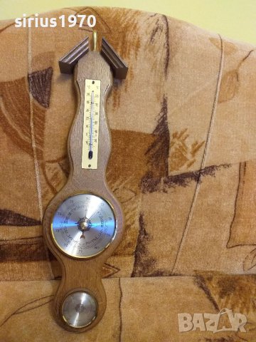 Немски термометър влагомер и барометър работещи, снимка 1 - Стенни часовници - 36828293