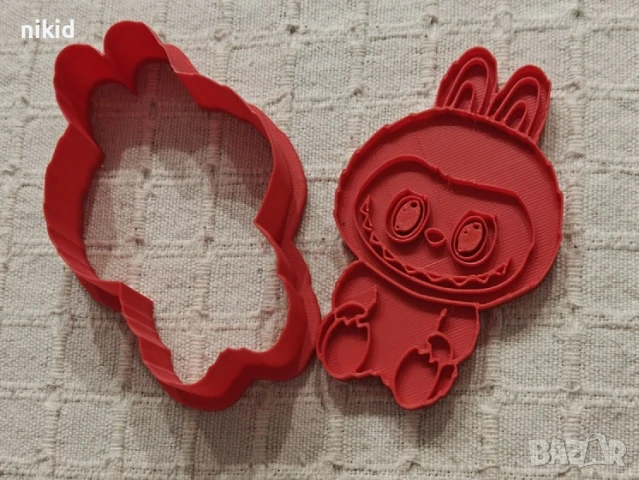 Лабубу Labubu Пластмасов резец форма за тесто бисквитки фондан торта