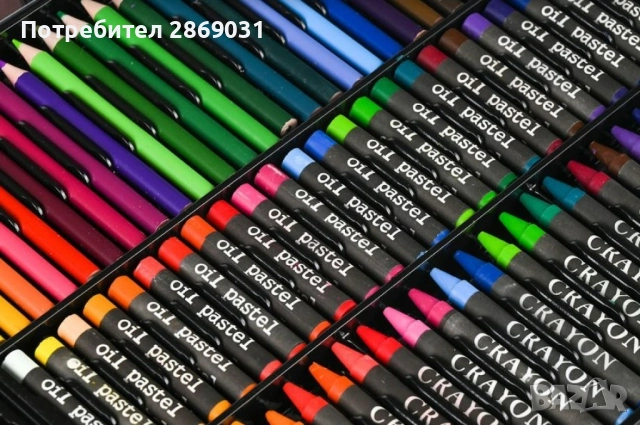 Комплект за рисуване – 150 части • Идеален за деца, начинаещи и творци, снимка 8 - Рисуване и оцветяване - 52714430