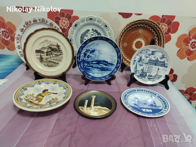 Порцеланови/Керамични чинии за стена , снимка 9 - Чинии - 53479932