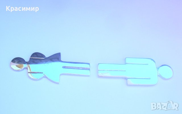 Стари никелови табелки-момченце и момиченце за тоалетна, снимка 5 - Антикварни и старинни предмети - 43766287