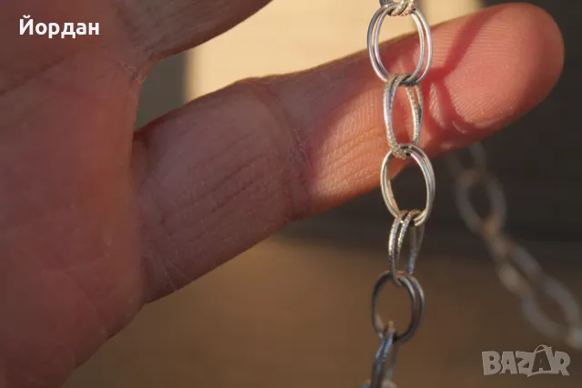 Сребърен ланец , снимка 9 - Колиета, медальони, синджири - 49317038