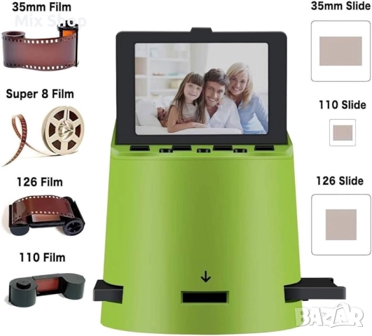 Нов, WIFI скенер за диапозитиви и негативи с 3,5-инчов LCD дисплей и приложение за андроид и айфон, снимка 2 - Друга електроника - 52985079