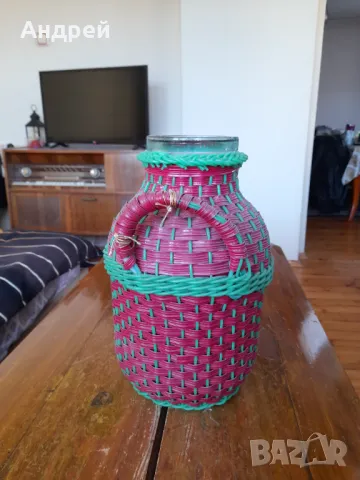 Стар плетен буркан #3, снимка 2 - Други ценни предмети - 49484580