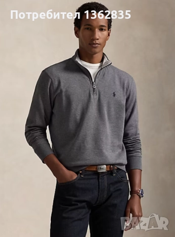 НОВА оригинална сива фланела блуза POLO RALPH LAUREN размер S от САЩ, снимка 3 - Блузи - 52828968