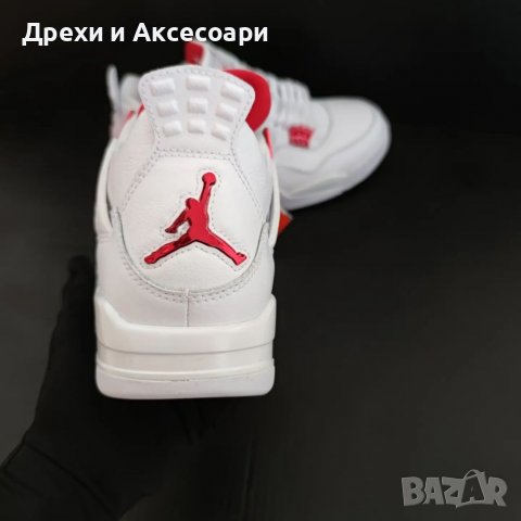 Nike Air Jordan retro 4 Metalic Red Нови оригинални обувки 42 Маратонки Кецове размер номер 42 Найк, снимка 9 - Кецове - 37921576