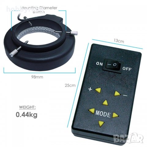 Пръстеновидна лампа за микроскоп или камера с 144 LED крушки, снимка 4 - Друга електроника - 25949791