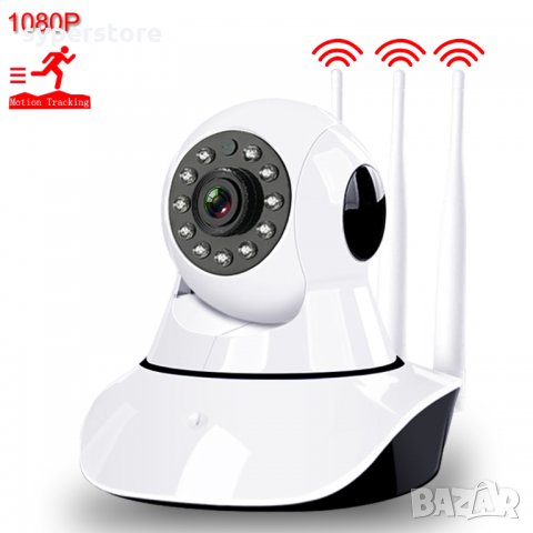 IP мрежова Камера безжична V380 P2P с 3 антени за видеонаблюдение от всяка точка на земята, снимка 4 - IP камери - 26245765