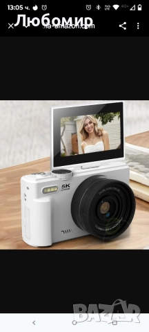 5K UHD цифров фотоапарат, 75MP 18X Zoom WiFi автофокус, малка камера с 3-инчов подвижен екран , снимка 5 - Фотоапарати - 52062227