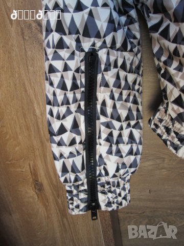 Пролетно-есенно яке GSUS от шушляк сиво каре с качулка размер S, снимка 8 - Якета - 27015333