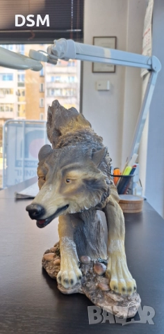 Нова Статуетка Вълк - Сувенир Подарък 27см, снимка 3 - Статуетки - 52409920