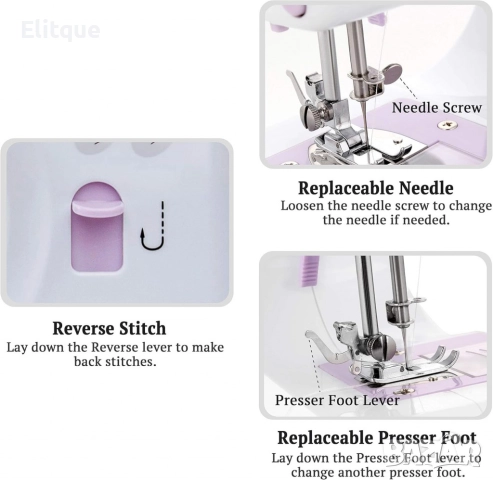 Мини шевна машина с 12 различни вида шевове SM-505A, снимка 10 - Други стоки за дома - 52594606