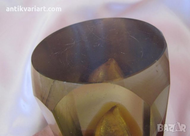 19 век Масивна Тежка Кристална Ваза, снимка 6 - Антикварни и старинни предмети - 26720753