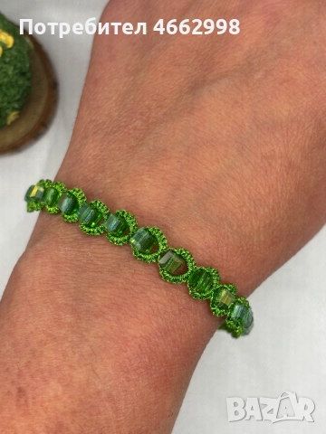 Ръчно изработени гривни Фриволите техника Цветове по избор, снимка 2 - Гривни - 52569818