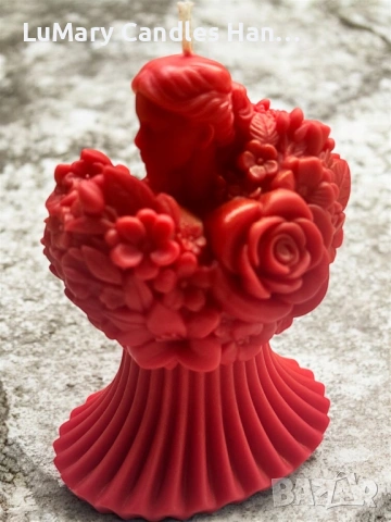 Свещ” Червената дама”, снимка 7 - Декорация за дома - 53223038