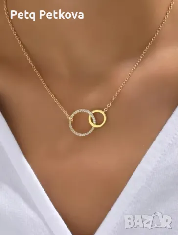 Бижута от стомана със златисто и сребристо покритие с ПОДАРЪК кутийка, снимка 4 - Бижутерийни комплекти - 48990062