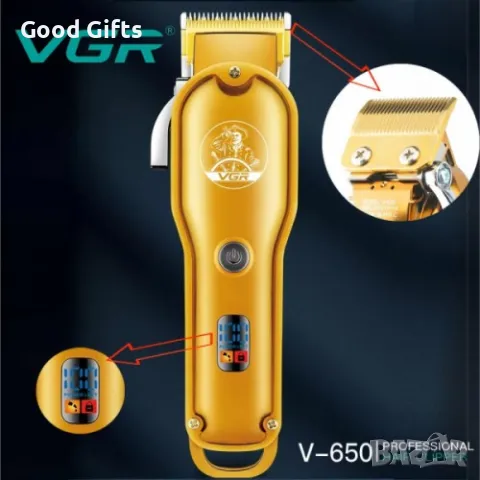 Професионална машинка за подстригване VGR V-650, снимка 3 - Машинки за подстригване - 50205577
