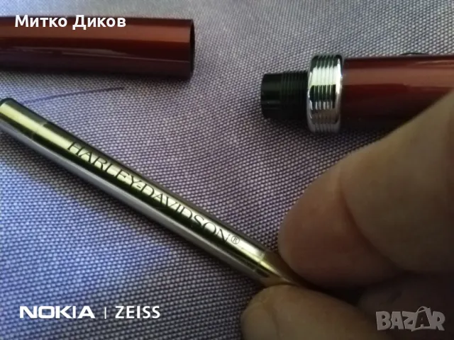 Харлей Дейвидсън Harley Davidson ballpoint roller pen марков метален ролер винтидж с номер отличен, снимка 10 - Колекции - 48001339