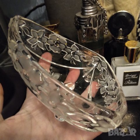 Кристална купа за ядки бохемия, снимка 3 - Други - 40824835
