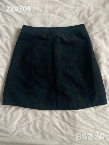 Дамска велурена пола А-силует H&M , снимка 2 - Поли - 52120166