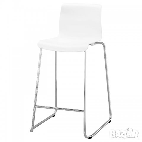 Стилен бар стол Ikea GLENN бял/хром НОВИ-Цена до изчепване, снимка 6 - Столове - 39640629