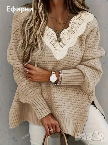 Блузон голям размер, Елегантен пуловер, Топъл пуловер, Ефектен пуловер