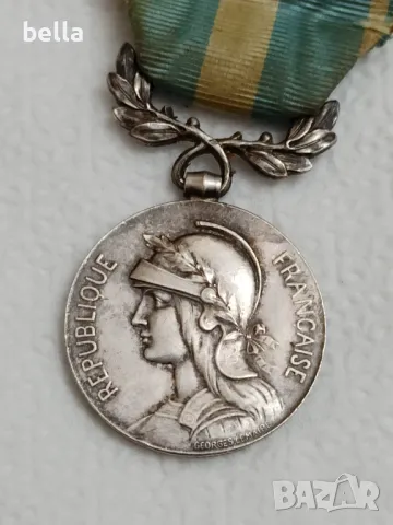 Сребърен френски колониален  орден ,запазен вид, снимка 4 - Други ценни предмети - 50057019