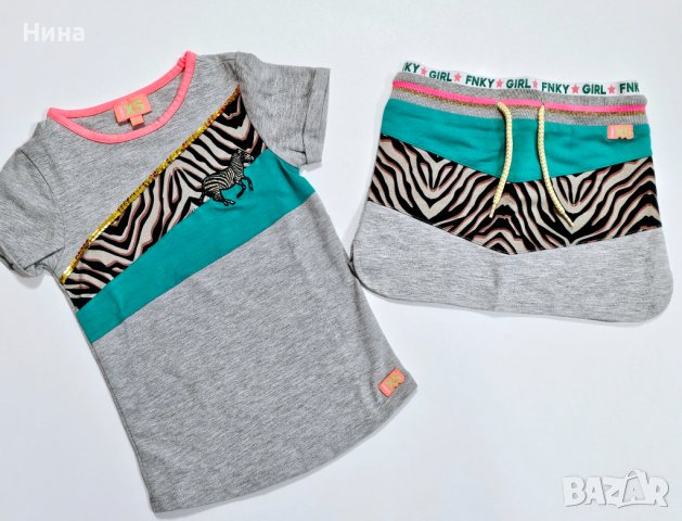 Funky XS сет от тениска с пола, снимка 3 - Детски комплекти - 43144656