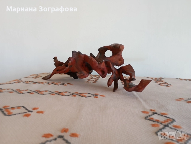 Скулптура, абстрактна пластика от дърво в 3 проекции, - "Танцуващата гора" 1987 г, уникат, снимка 11 - Колекции - 47714692