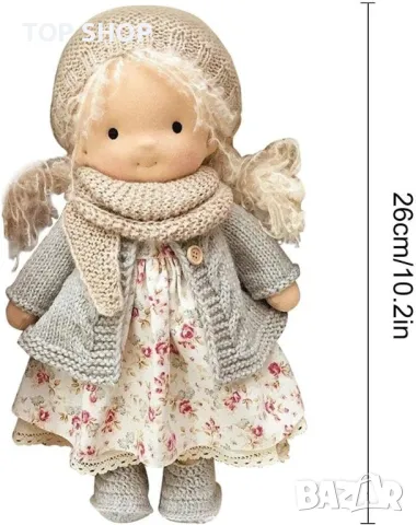 Waldorf Doll Ръчно изработена плюшена кукла, пълнена плюшена щастлива кукла изненада подарък парца, снимка 5 - Плюшени играчки - 48818978