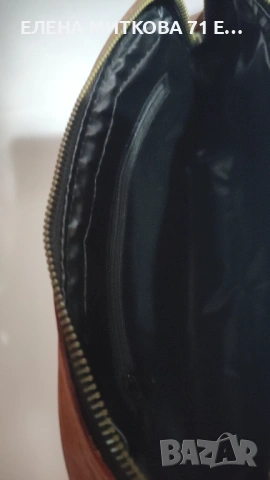 Кожена дамска чанта от Ashley Brooke в кафяв цвят, снимка 11 - Чанти - 52314150