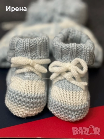 Бебешки комплекти (шапки +чорапки) тип терлички, снимка 5 - Бебешки шапки - 52381733