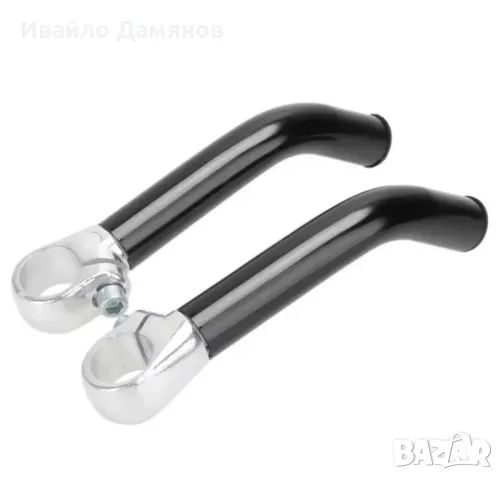 Алуминиеви рога за кормило 22,2мм за велосипед + тапи , снимка 4 - Велосипеди - 49924708