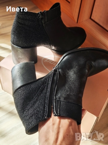 Елегантни дамски боти на ток, снимка 3 - Дамски обувки на ток - 51808411