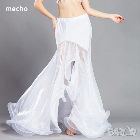 Нова, налична, Дълга асиметрична пола за танци или повод - тип русалка , снимка 4 - Поли - 36053336