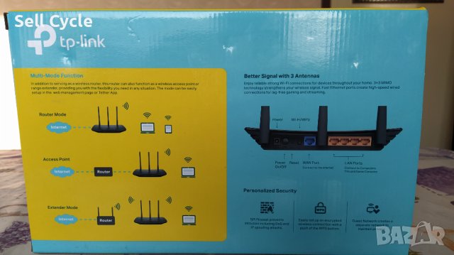 ✅НОВ РУТЕР WIRELESS TP-LINK TL-WR940N❗, снимка 2 - Рутери - 43953083