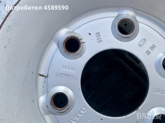 Оригинална джанта 16цола ЕТ68 6x125 за бус/камион Iveco Daily(2006-2025), eDaily(2022-2025). Джантит, снимка 5 - Гуми и джанти - 52732967