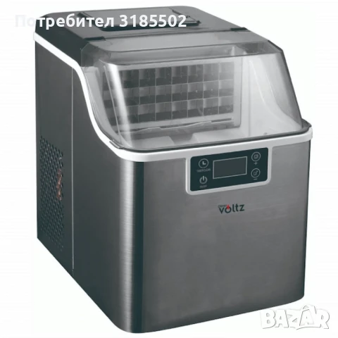 Ледогенератор Oliver Voltz, 170W, 22кг/24ч, 3.2 л, 24 квадратни кубчета за цикъл работа, Инокс, снимка 2 - Други - 51422293