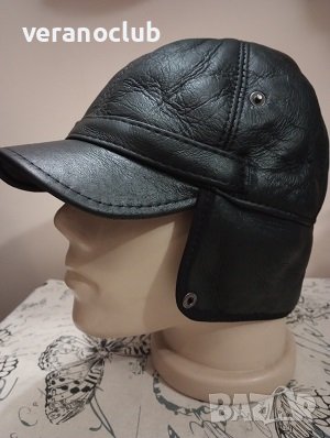 Кожена шапка с малка козирка Комфорт , снимка 3 - Шапки - 43414200