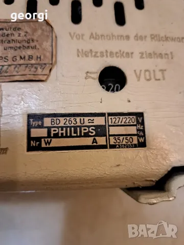 ретро лампово радио Philips Philetta , снимка 7 - Радиокасетофони, транзистори - 48654531