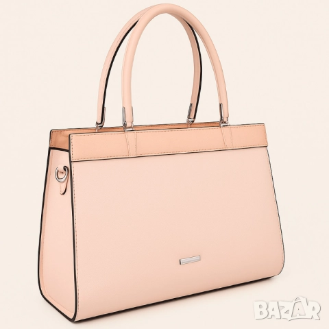 Модерна дамска чанта с двуцветен дизайн, снимка 5 - Чанти - 52094192