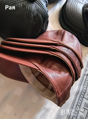 Мъжка кожена   шапка с козирка , снимка 4 - Шапки - 50812455